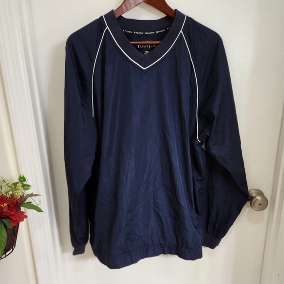 Foot joy vneck navy longsleeve wind breaker pull over - Picture 8 of 12